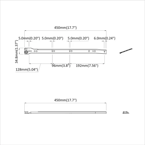 Klizač za ladice 49 kom. Bijela Čelik - 450 mm 18 kg (otprilike 49 kom) Cijena