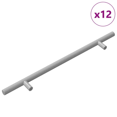 Drška za ormar 12 kom. Srebrno 300 mm Nehrđajući čelik - 12 kom Cijena