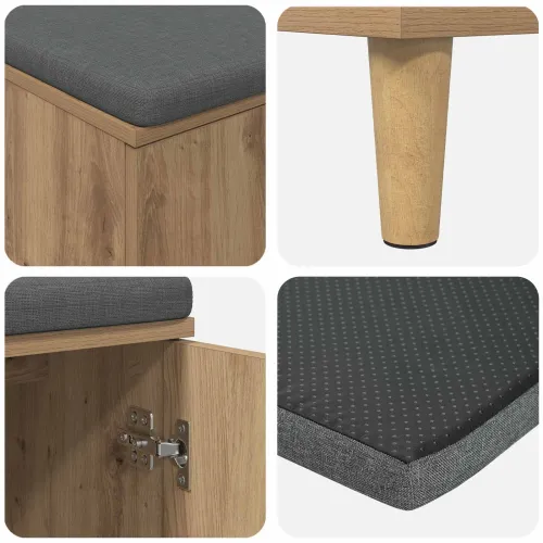 Klupa za hodnik Zanatski Hrast 100 x 38 x 46 cm - Zanatski hrast 100 cm Cijena
