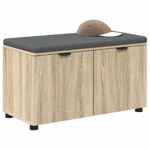 Klupa za hodnik s jastukom Sonoma hrast 80 x 38 x 46 cm - sonoma hrast 80 cm Cijena
