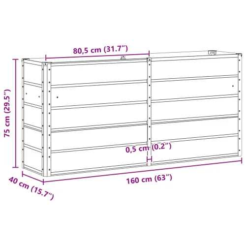 Sadilica Antracit 160 x 40 x 75 cm Čelik - Antracit 160 cm 75 cm Cijena