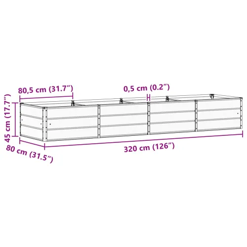 Sadilica Antracit 320 x 80 x 45 cm Čelik - Antracit 320 cm 45 cm Cijena