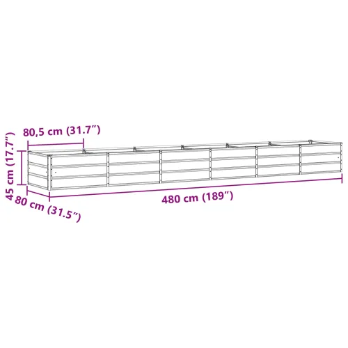 Sadilica Antracit 480 x 80 x 45 cm Čelik - Antracit 480 cm 45 cm Cijena