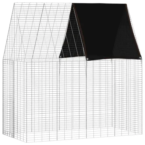 Kavez za zečeve Srebrna 200 x 100 x 210 cm Pocinčani čelik - 202 cm S krovom Cijena