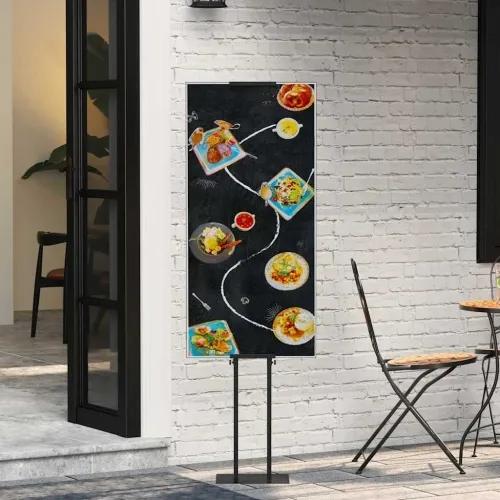 Stalci za sajmove Crna 30 x 23,5 x 210 cm Čelik - Crna 1 Cijena