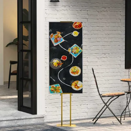 Stalci za sajmove Zlatno 30 x 23,5 x 210 cm Čelik - Zlatno 1 Cijena
