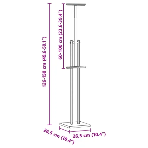Stalci za sajmove Zlatno 26,5 x 26,5 x 150 cm Čelik - Zlatno 1 Cijena