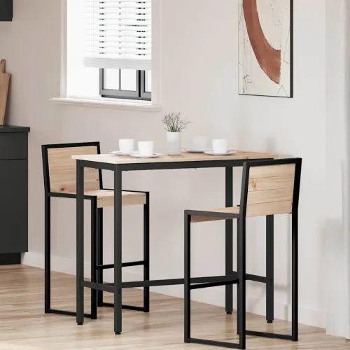 stol Prirodna 100 x 50 x 91 cm Inženjerska drva i čelik - Prirodna 100 x 50 x 91 cm Cijena