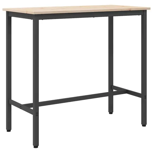 stol Prirodna 100 x 50 x 91 cm Inženjerska drva i čelik - Prirodna 100 x 50 x 91 cm Cijena
