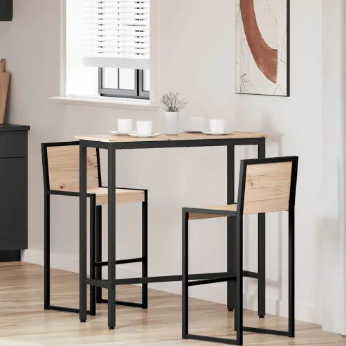 stol Prirodna 100 x 40 x 101 cm Inženjerska drva i čelik - Prirodna 100 x 40 x 101 cm Cijena