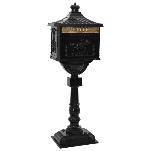 Stojeći sandučić Crna 42,5 x 29,5 x 117 cm Liveni aluminij - Crna Cijena