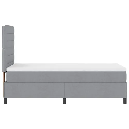 Box spring krevet Svjetlosiva 90 x 190 cm tkanina - Svjetlosiva 90 x 190 cm Dizajn linija Cijena