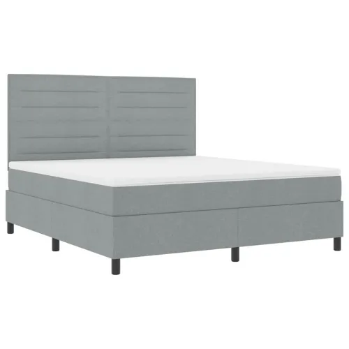 Box spring krevet Svjetlosiva 180 x 200 cm tkanina - Svjetlosiva 180 x 200 cm Dizajn linija Cijena