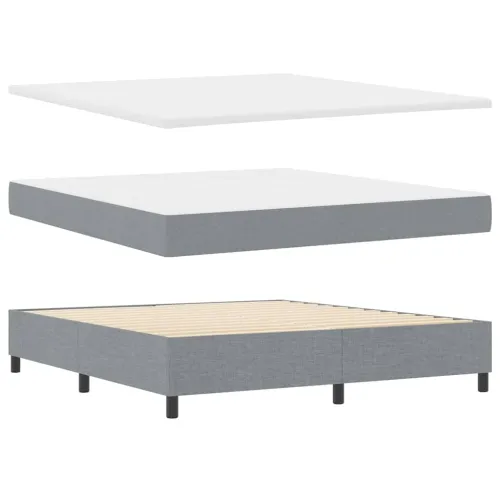 Box spring krevet Svjetlosiva 180 x 200 cm tkanina - Svjetlosiva 180 x 200 cm Dizajn linija Cijena
