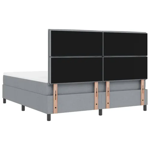 Box spring krevet Svjetlosiva 180 x 200 cm tkanina - Svjetlosiva 180 x 200 cm Dizajn linija Cijena