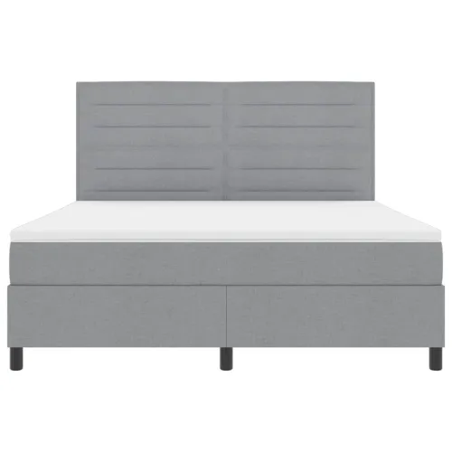Box spring krevet Svjetlosiva 180 x 200 cm tkanina - Svjetlosiva 180 x 200 cm Dizajn linija Cijena