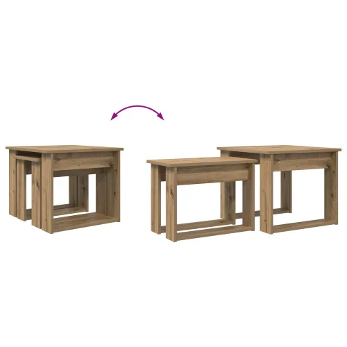 Set stolića za kavu 2 kom. Umjetnički hrast 50 x 52 x 42 cm - hrast artisan Cijena