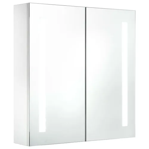 LED kupaonski ormarić s ogledalom 60 x 14 x 62 cm - Bijela i srebrna 62 x 14 x 60 cm Cijena