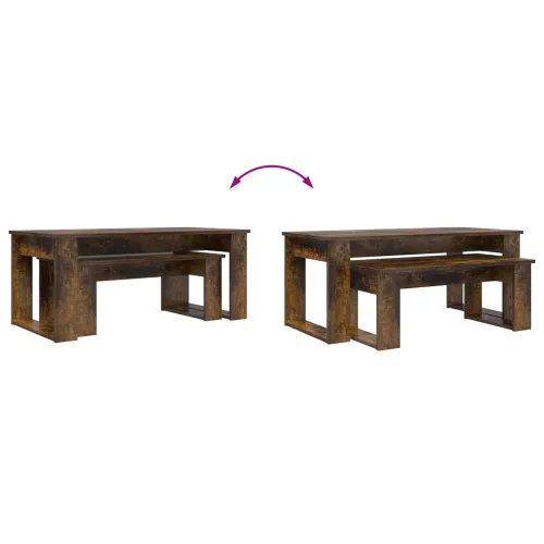 Set stolića za kavu 2 kom. Dimljeni hrast 100 x 50 x 42 cm - Dimljeni hrast Cijena