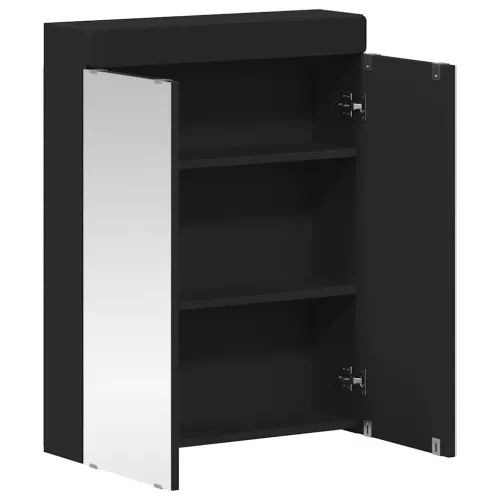 Kupaonski ormar s ogledalom TULUM Crna 60 x 16,5 x 78 cm - Crna Ogledalo Cijena