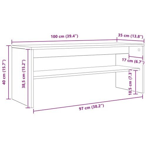 TV ormar 100 x 35 x 40 cm Bijelo Konstruirano drvo - Bijelo 100 x 35 x 40 cm Cijena