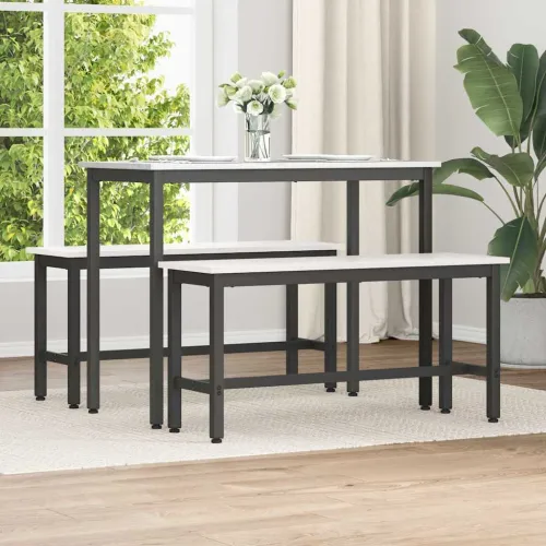 Klupa za blagovanje Bijelo 100 x 32,5 x 49 cm - Bijelo 1 Cijena