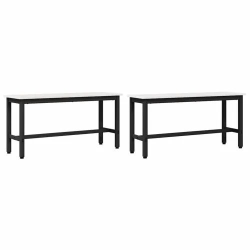 Klupa za blagovanje 100 x 32,5 x 49 cm 2 kom. - Bijelo 2 Cijena