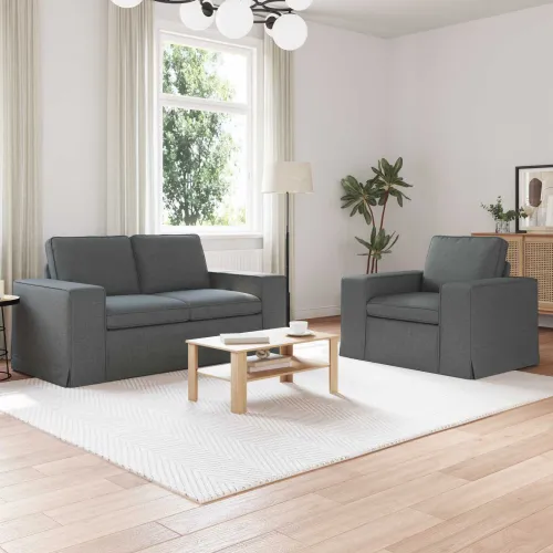 Set sofe 2 kom. Tamno siva tkanina - Tamno siva 1 sjedalo +2 sjedala (120 cm) Cijena