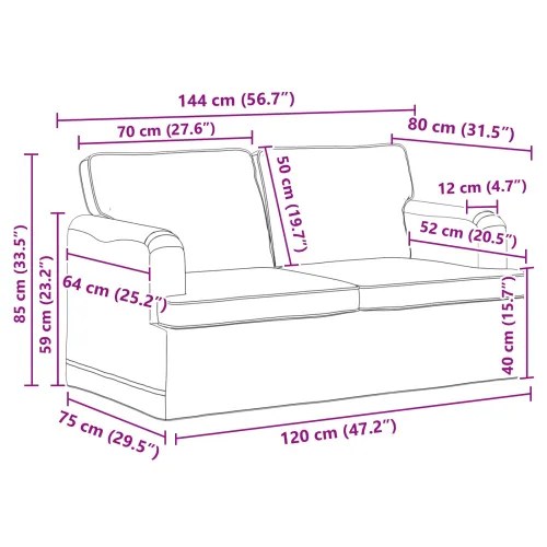 Set sofe 2 kom. Tamno siva tkanina - Tamno siva 1 sjedalo +2 sjedala (120 cm) Cijena