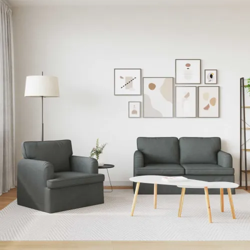 Set sofe 2 kom. Tamno siva tkanina - Tamno siva 1 sjedalo +2 sjedala (120 cm) Cijena