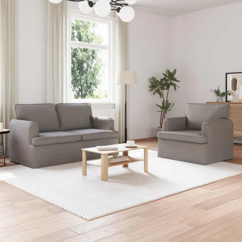 Set sofe 2 kom. Sivo-smeđa tkanina - Sivo-smeđa 1 sjedalo +2 sjedala (120 cm) Cijena
