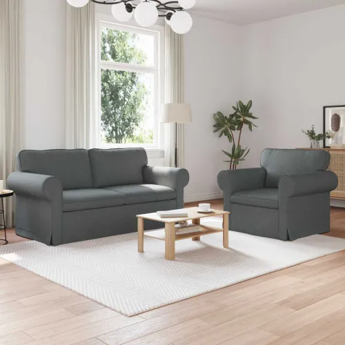 Set sofe 2 kom. Tamno siva tkanina - Tamno siva 1 sjedalo +2 sjedala (140 cm) Cijena