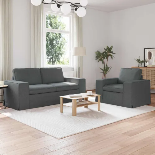 Set sofe 2 kom. Tamno siva tkanina - Tamno siva 1 sjedalo +2 sjedala (140 cm) Cijena