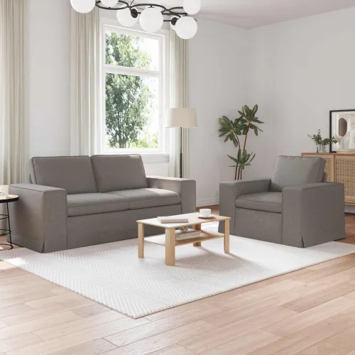Set sofe 2 kom. Sivo-smeđa tkanina - Sivo-smeđa 1 sjedalo +2 sjedala (140 cm) Cijena