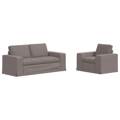 Set sofe 2 kom. Sivo-smeđa tkanina - Sivo-smeđa 1 sjedalo +2 sjedala (140 cm) Cijena