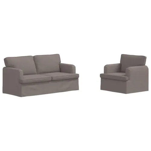 Set sofe 2 kom. Sivo-smeđa tkanina - Sivo-smeđa 1 sjedalo +2 sjedala (140 cm) Cijena