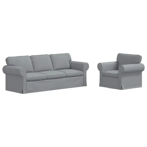 Set sofe 2 kom. Svijetlo siva tkanina - Svjetlosiva 1 sjedalo +3 sjedala (180 cm) Cijena