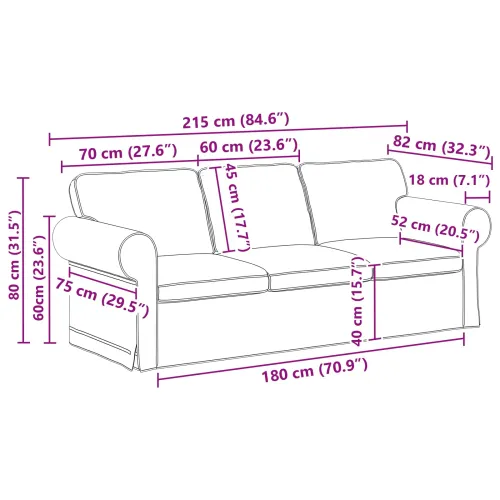 Set sofe 2 kom. Svijetlo siva tkanina - Svjetlosiva 1 sjedalo +3 sjedala (180 cm) Cijena
