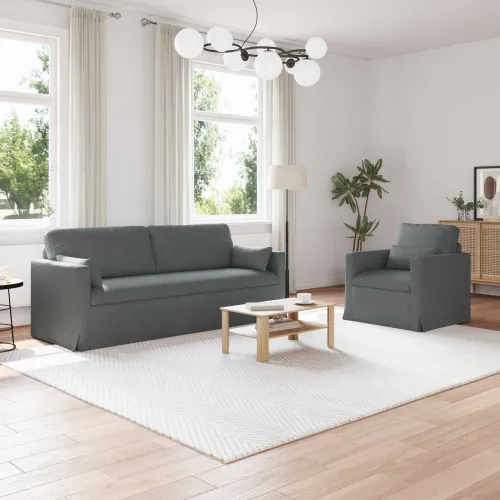 Set sofe 2 kom. Tamno siva tkanina - Tamno siva 1 sjedalo +3 sjedala (180 cm) Cijena