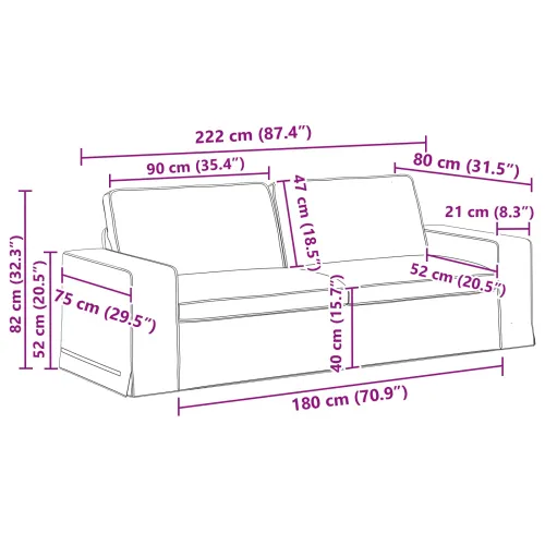 Set sofe 2 kom. Svijetlo siva tkanina - Svjetlosiva 1 sjedalo +3 sjedala (180 cm) Cijena