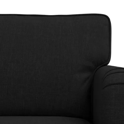 Set sofe 2 kom. Crna tkanina - Crna 1 sjedalo +3 sjedala (180 cm) Cijena