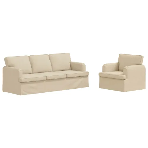 Set sofe 2 kom. Krema tkanina - Krema 1 sjedalo +3 sjedala (180 cm) Cijena