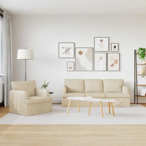 Set sofe 2 kom. Krema tkanina - Krema 1 sjedalo +3 sjedala (180 cm) Cijena