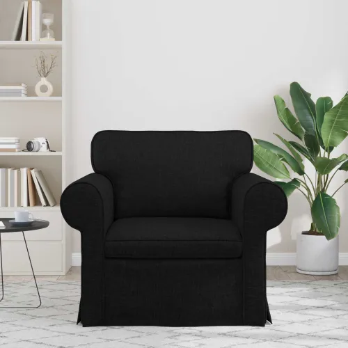 Sofa Crna 95 x 82 x 80 cm tkanina - Crna 60 cm Cijena