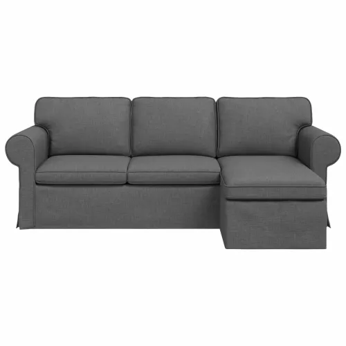 Sofa Tamno siva 215 x 138 x 80 cm tkanina - Tamno siva 180 cm Cijena