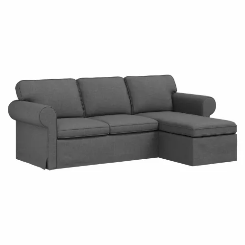 Sofa Tamno siva 215 x 138 x 80 cm tkanina - Tamno siva 180 cm Cijena