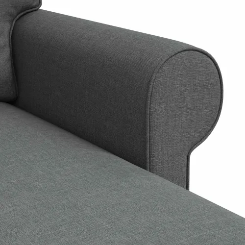 Sofa Tamno siva 215 x 138 x 80 cm tkanina - Tamno siva 180 cm Cijena