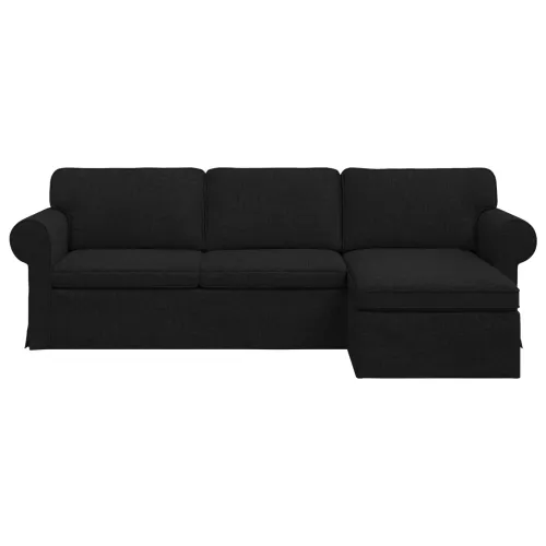 Sofa Crna 245 x 138 x 80 cm tkanina - Crna 210 cm Cijena