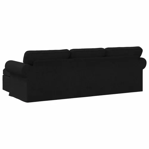 Sofa Crna 245 x 138 x 80 cm tkanina - Crna 210 cm Cijena