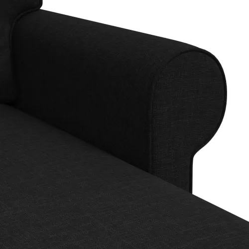 Sofa Crna 245 x 138 x 80 cm tkanina - Crna 210 cm Cijena